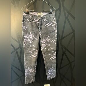 Free People Gray and Purple Skinny Jeans